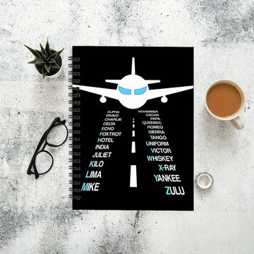 Aviation Notebook with runway design