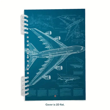 Loose leaf Notebook with Aeroplane