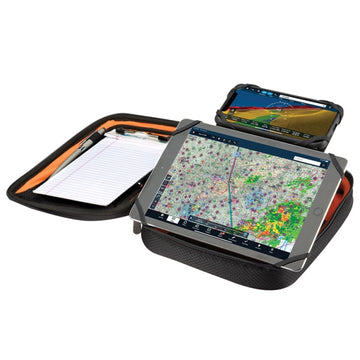 Flight Outfitters Deluxe iPad Flight Desk for pilots with adjustable kneeboard and organiser case
