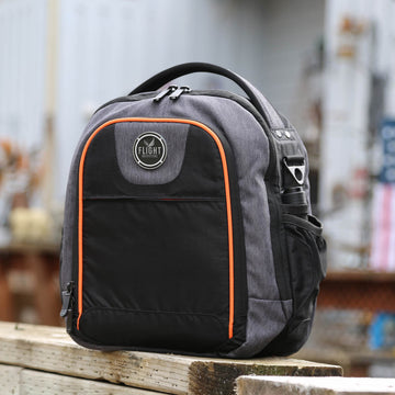 Flight bag with headset compartment and multiple pockets for pilots